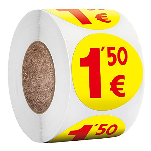Garagenaufkleber für die Garage, 1,25/1,5 Preise, runde Preisaufkleber für Markt, Garagenaufkleber, 500 Stück von YTtkku