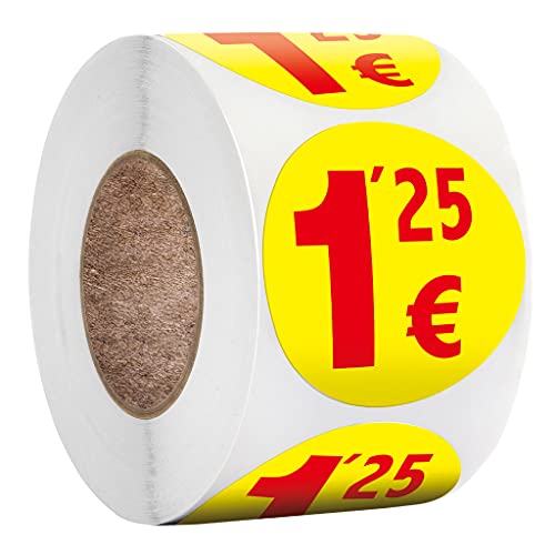 Garagenaufkleber für die Garage, 1,25/1,5 Preise, runde Preisaufkleber für Markt, Garagenaufkleber, 500 Stück Garagenaufkleber für die Garage, 1,25/1,5 Preise, runde Preisaufkleber für Markt, Garagenaufkleber, 500 Stück von YTtkku