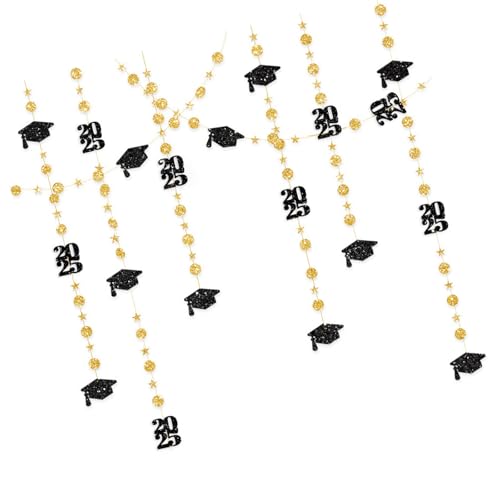 Girlanden zum Schulabschluss 2025, glitzerndes Papierthema für den Beginn des Fotohintergrunds, Dekoration, Beginn der Zeremonie, Dekoration Girlanden zum Schulabschluss 2025, glitzerndes Papierthema für den Beginn des Fotohintergrunds, Dekoration, Beginn der Zeremonie, Dekoration von YTtkku