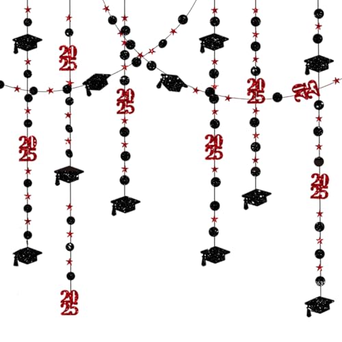 Girlanden zum Schulabschluss 2025, glitzerndes Papierthema für den Beginn des Fotohintergrunds, Dekoration, Beginn der Zeremonie, Dekoration Girlanden zum Schulabschluss 2025, glitzerndes Papierthema für den Beginn des Fotohintergrunds, Dekoration, Beginn der Zeremonie, Dekoration von YTtkku