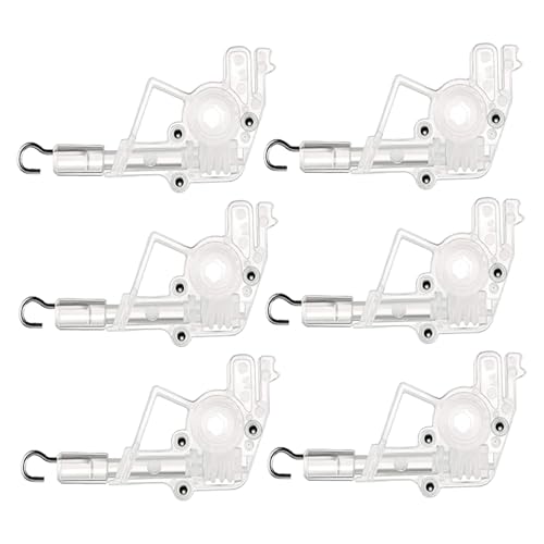 Kippstab für 5,1 cm niedrige Schienen, horizontale Jalousien, Kippmechanismus, Hakenverbindung mit sechseckigem Getriebe, universeller Rollostab, 6 Stück von YTtkku