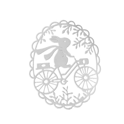 Metall-Stanzschablone, Motiv: Osterkranz, Schablone, Scrapbooking, Album, Stempel, Papier, Karte, Prägung, Dekoration, Papierschneider für Scrapbooking von YTtkku