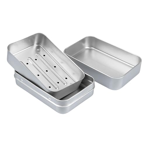 Seifenschale aus Aluminium mit auslaufsicherer Dichtung für Reisende und Zuhause, Badezimmer, Reisen, wasserdichte Hülle von YTtkku