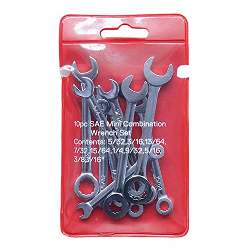 YTtkku 10-teiliges Ringschlüssel-Set, 4–11 mm, offen, Doppelzweck-Ratschenschlüssel, metrisches/Zoll-Handwerkzeug-Set, metrische und SAE-Kombinationsschlüssel, End-/End-Handwerkzeuge von YTtkku