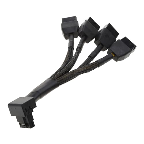 YTtkku 16AWG 12VHPWR PCIE 5.0 3x8pin 4x8Pin Femaleto 16Pin (12+4P) Male 90° Power Extension Cable GPU RTX4090 RTX4080 Series von YTtkku