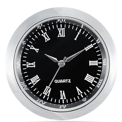 YTtkku Anspruchsvolle Miniaturuhr-Einsatz mit römischen Ziffern, 36 mm, runde Metall-Zifferblätter, Ersatz für Bastelprojekte, Miniaturuhrwerk YTtkku Anspruchsvolle Miniaturuhr-Einsatz mit römischen Ziffern, 36 mm, runde Metall-Zifferblätter, Ersatz für Bastelprojekte, Miniaturuhrwerk von YTtkku