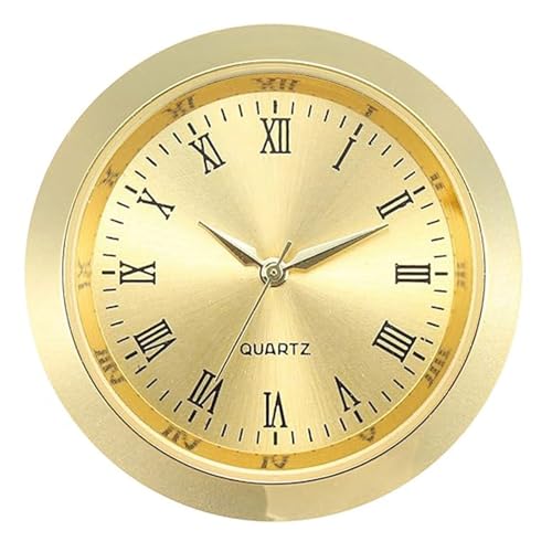 YTtkku Anspruchsvolle Miniaturuhr-Einsatz mit römischen Ziffern, 36 mm, runde Metall-Zifferblätter, Ersatz für Bastelprojekte, Miniaturuhrwerk YTtkku Anspruchsvolle Miniaturuhr-Einsatz mit römischen Ziffern, 36 mm, runde Metall-Zifferblätter, Ersatz für Bastelprojekte, Miniaturuhrwerk von YTtkku
