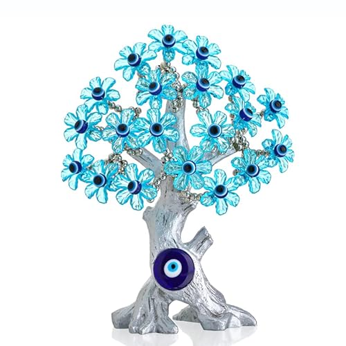 20,8 cm türkischer blauer Blick Baum Blaue Blume Geld Glück Baum Dekorative Schaustück Schutz Glück Geschenk von YU FENG