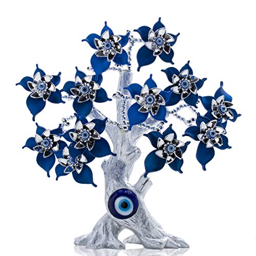 Yu Feng türkische Blaue böse Augen Blume Silber Glück Geld und Evil Eye Tree für Home Protection Geschenk von YU FENG