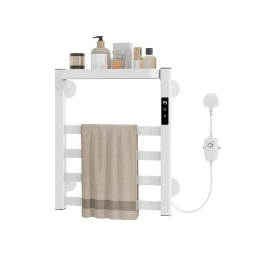 YU YUSING Badheizkörper Handtuchhalter mit 4 Heizstäben und 1 Ablage, Handtuchtrockner Heizkörper Bad Handtuchheizung mit 6-stufige Temperaturregelung 45-70℃, LED-Display, Aluminium, Timer, 47x40 cm YU YUSING Badheizkörper Handtuchhalter mit 4 Heizstäben und 1 Ablage, Handtuchtrockner Heizkörper Bad Handtuchheizung mit 6-stufige Temperaturregelung 45-70℃, LED-Display, Aluminium, Timer, 47x40 cm von YU YUSING