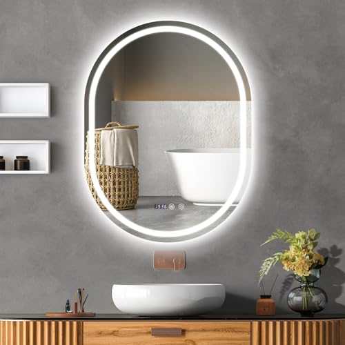 YU YUSING Badspiegel LED 60x80cm Ovaler Badezimmerspiegel mit Beleuchtung, 3 Lichtfarbe Einstellbare, Wandspiegel mit Touch-Schalter Spiegel Badezimmer Anti-Beschlag Timer-funcktion IP44 YU YUSING Badspiegel LED 60x80cm Ovaler Badezimmerspiegel mit Beleuchtung, 3 Lichtfarbe Einstellbare, Wandspiegel mit Touch-Schalter Spiegel Badezimmer Anti-Beschlag Timer-funcktion IP44 von YU YUSING