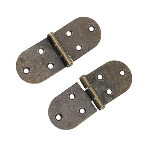 2er-Pack Klappscharniere aus Eisen, flach, oval, mit Schrauben for Verbinden von Tischen, Nähmaschinen 2er-Pack Klappscharniere aus Eisen, flach, oval, mit Schrauben for Verbinden von Tischen, Nähmaschinen von YUAEB biao Boutique Shop UK