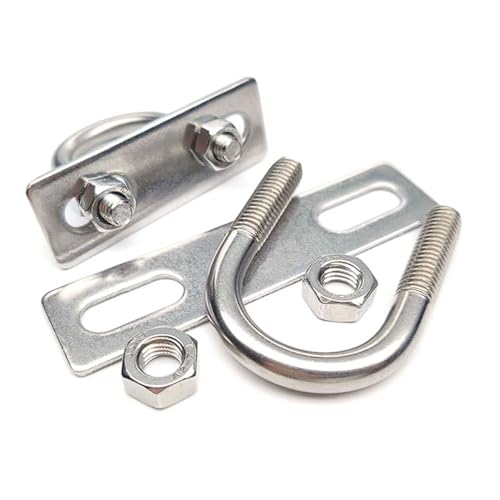 2er-Pack U-Bolzen-Klemmensatz aus 304 Edelstahl M12, robuste U-förmige Schrauben mit Prallmuttern, Rohrbefestigungsklemmen(M12*76 * 114) von YUAEB biao Boutique Shop UK