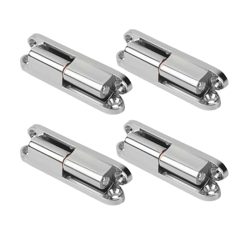 4 Stück Hochleistungs-Türscharniere, verzinkt, Renovierung, Edelstahlscharnier for versenkte Innentüren aus Holz und Metall, einfache Installation(L) von YUAEB biao Boutique Shop UK