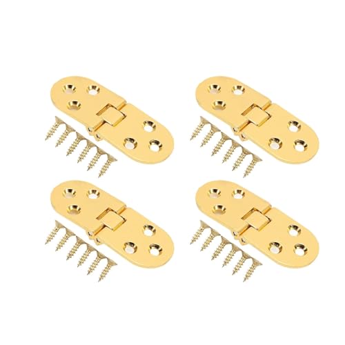4er-Pack Scharnier-Set for Klapptische, 30 x 80 mm, robuste Eckscharniere aus Metall for Schränke, for Kleiderschränke, Klappbeschläge(Gold) von YUAEB biao Boutique Shop UK