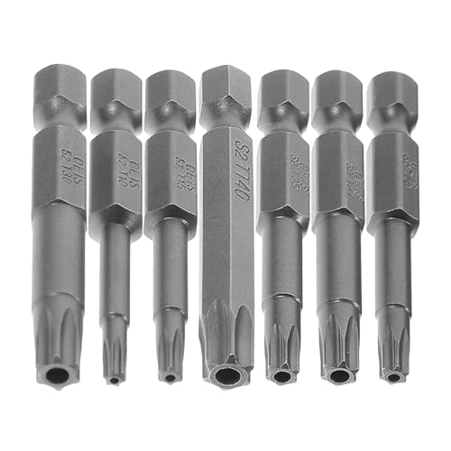 50 mm 7-teiliges Schraubendreher-Bit-Set, Sternkopf-Schraubendreher-Bit-Set, T10-T40 S2-Stahl, Sechskant-Bohrer-Set für elektrische und manuelle Bohrer, Präzisionsbohrer 50 mm 7-teiliges Schraubendreher-Bit-Set, Sternkopf-Schraubendreher-Bit-Set, T10-T40 S2-Stahl, Sechskant-Bohrer-Set für elektrische und manuelle Bohrer, Präzisionsbohrer von YUAEB biao Boutique Shop UK