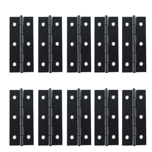 Türscharniere aus Eisen, Möbelbeschläge, Scharniere für Fenster, Schrank, Schublade, Kommode, mit Schrauben, Reparaturwerkzeug für Zuhause (A-10 Stück) von YUAEB biao Boutique Shop UK