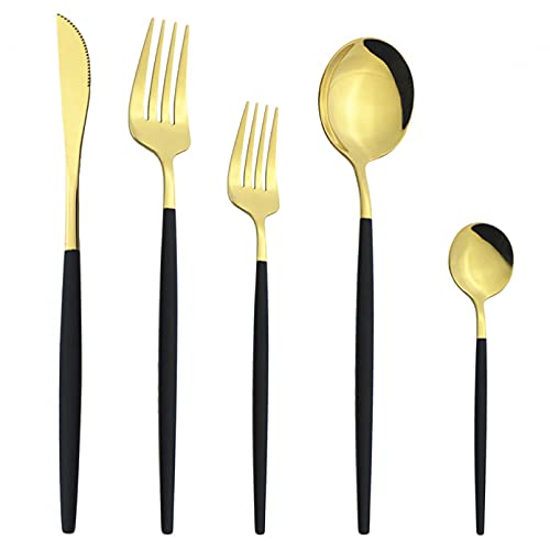 YUANCHENG 5Pcs Grün Gold Geschirr Besteck Set Edelstahl Abendessen Besteck Messer Dessertgabel Kaffeelöffel Geschirr Besteck Set YUANCHENG 5Pcs Grün Gold Geschirr Besteck Set Edelstahl Abendessen Besteck Messer Dessertgabel Kaffeelöffel Geschirr Besteck Set von YUANCHENG
