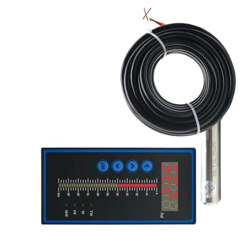 YUANFAHHH Integrierter Füllstandssondensender, Füllstandssensor, Controller, Ausgang, Flüssigkeitsöl, Wasserstandssensor, 4–20 mA-Anzeige, 1 m–10 m Schwimmerschalter(10m Range 10m Cable) von YUANFAHHH