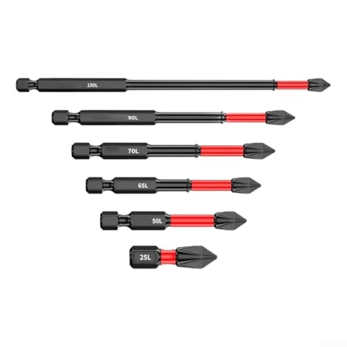 26 Stück PH2 Schraubendreher-Bits aus legiertem Stahl für starke und zuverlässige Leistung (2 Stück 65 mm) von YUANGANG