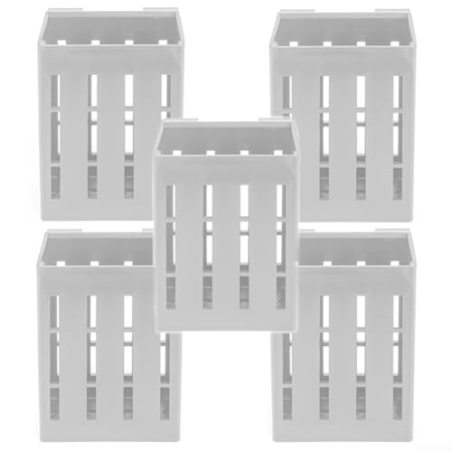 5-teiliges Aquarium-Pflanzenhalter-Set, hängende Aquarium-Pflanzenhalter für Aquarien, Aquaponische Pflanzenzucht (weiß) von YUANGANG