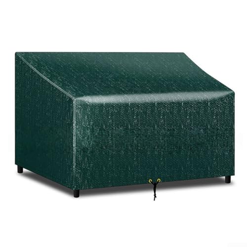 Abdeckung für Gartenbank, wasserdicht, mit verstellbarem Kordelzug zur effektiven Vermeidung von Wasserschäden (134 x 66 x 63/89 cm) von YUANGANG