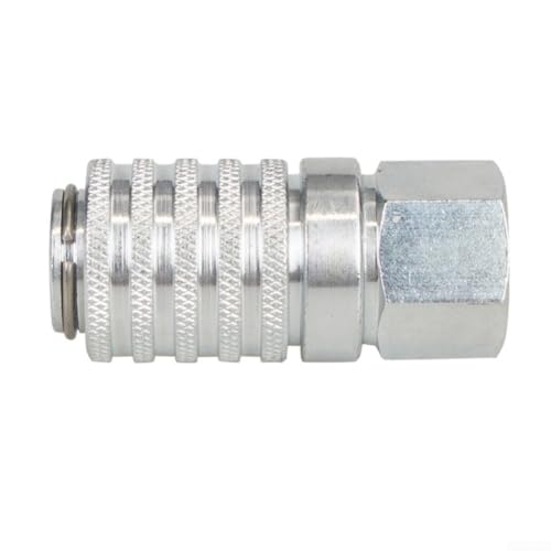 Aluminium-Schnellkupplung, kompatibel mit PD242 Serie Stahl-Testanschluss, 1/4-18 NPTF-Gewinde, silberfarbener Auto-Diagnosewerkzeug, Ersatzanschluss Aluminium-Schnellkupplung, kompatibel mit PD242 Serie Stahl-Testanschluss, 1/4-18 NPTF-Gewinde, silberfarbener Auto-Diagnosewerkzeug, Ersatzanschluss von YUANGANG