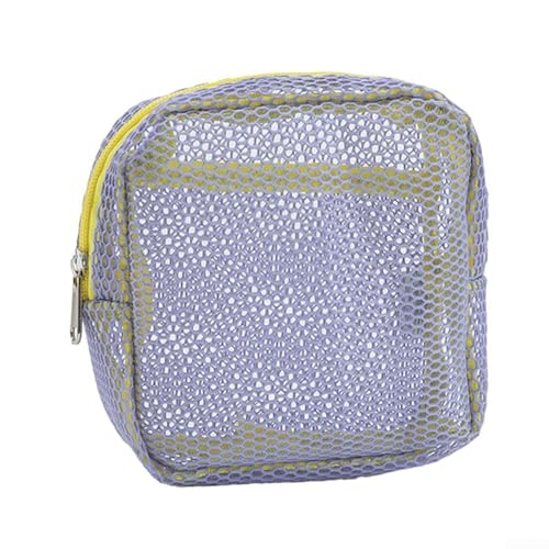 Atmungsaktives Design, mehrfarbig, Kosmetiktasche mit Kordelzug, großes Fassungsvermögen für alle Ihre Schönheitsbedürfnisse (lila) von YUANGANG