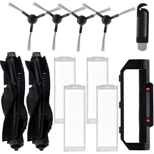 Bürsten und Filter Ersatz-Set, Staubsauger-Ersatzteil-Set mit Rollenbürsten Seitenbürsten Filter für WYZE Roboter-Staubsauger von YUANGANG