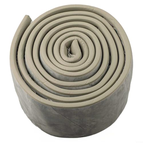 Dekorative Sockelleiste 2M Schaum Baumwolle 3D Wandaufkleber Taille Linie mit verdickten Antikollisionsstreifen zur Vermeidung von Wandkantenschäden (grau) von YUANGANG