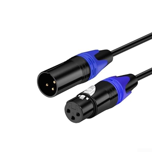 Dieses XLR-Verlängerungskabel ist für den Einsatz in verschiedenen professionellen Audio-Anwendungen und Setups zugeschnitten (2 m blau) von YUANGANG