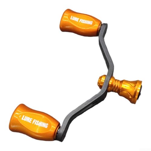 Dual Rocker Griff, 25G Kohlefaser Angelrolle Dual Rocker Griff für EXLSTLT für FUEGO Für EXCELER Für CALDIA Für PROREX (Gold) von YUANGANG