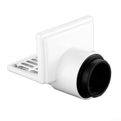 Edelstahl L-förmiger Bodenablauf mit PVC-Rohr, Eck- und Seitenauslass für Balkon oder Badezimmer, geeignet für 50-75 mm Armaturen von YUANGANG