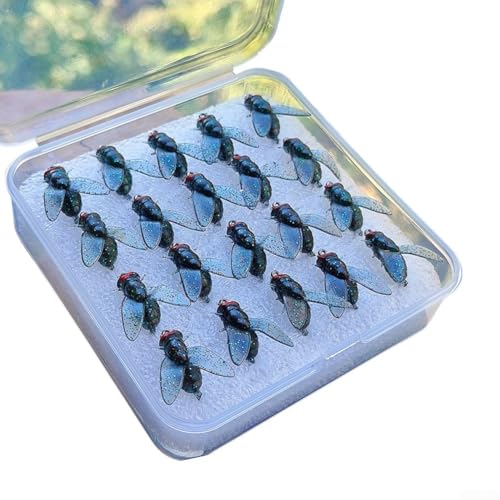 Forellenfliegen Köder 20 Stück Imitation Insekten zum Angeln 14# Haken zum Fangen von mittleren und kleinen Fischen von YUANGANG