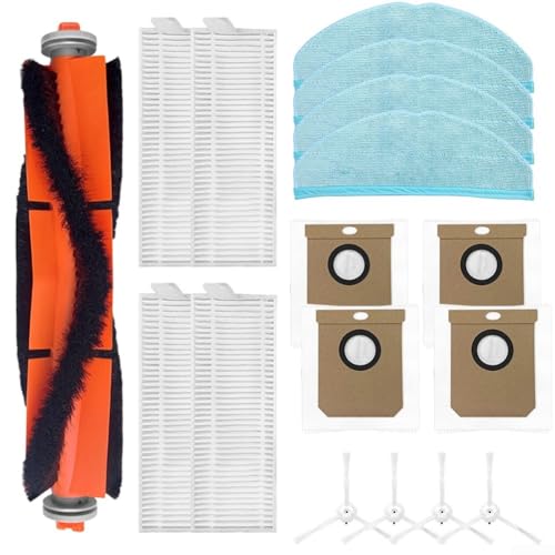 Hauptseitenbürste, Wischmopp, Tuch, Filter, Staubbeutel-Set, Staubsauger-Ersatzzubehör für Everybot für Q5 Roboter-Staubsauger (A) von YUANGANG