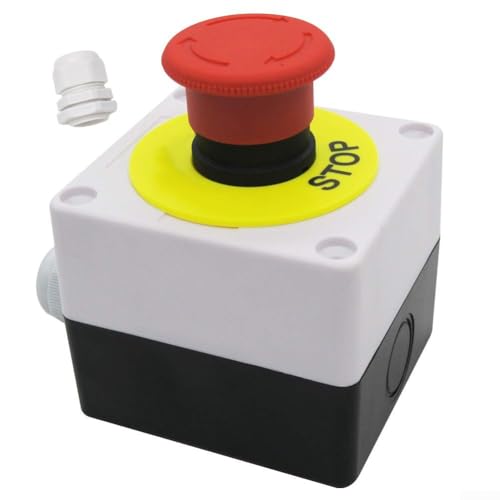 Roter Pilz-Stop-Druckknopfschalter, 1 Stück mit wasserdichten Funktionen für zuverlässige Leistung bei AC 220 V 10 A von YUANGANG
