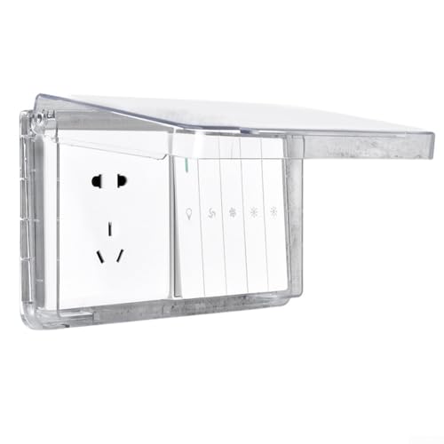 Schlanke Außensteckdosenabdeckung mit Doppelschalter-Design für einfachen Zugriff (transparent) von YUANGANG