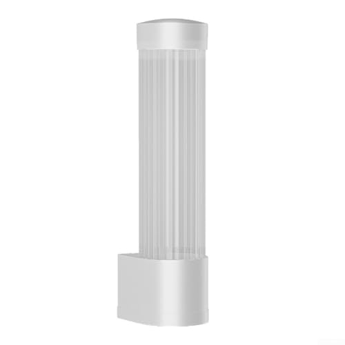 Spender für Pappbecher mit automatischer Entriegelung und staubdichter Kopfabdeckung, um Tassen in Küchen, Pausenräumen und Gaststätten organisiert und sauber zu halten (lang weiß) von YUANGANG