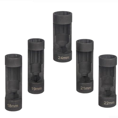 Steckdosen für Aufhängungsstange, Steckdosen Set für Muttern für Pfosten, Steckdosen für 12-Punkt-Aufhängungsstange, Chrom-Vanadium-Stahl - Fahrzeugaufhängung Werkzeug (21mm) von YUANGANG