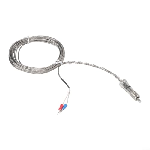 Thermoelement-Sonde Typ K mit Druckfeder und für M12-Gewinde, Temperatursensor für genaue Messung zwischen 0 und 400 Grad Celsius von YUANGANG