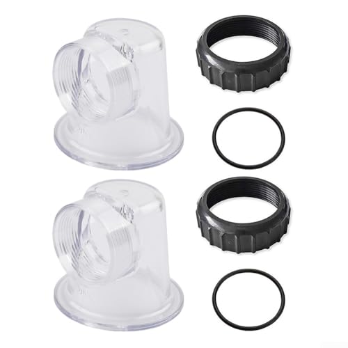 Umwälzpumpeneinsatz-Komponenten, transparenter Einsatz-Vorfilterdeckel mit O-Ring-Dichtung für SPS25 für SPS50 für SPS75 für SPS100 (2 Sets) von YUANGANG