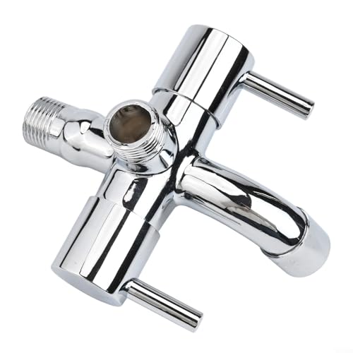 Waschmaschinen-Wasserhahn, 1-in-2-Out-Design, Doppelgriff, Mopp-Pool-Wasserhahn, Zinklegierung, G1/2-Gewinde, Waschtisch-Halterung von YUANGANG