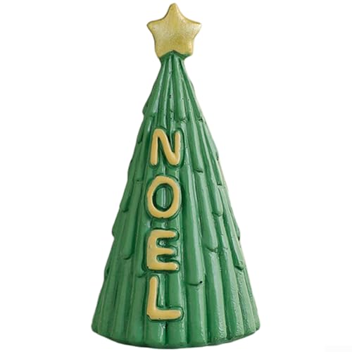 Weihnachtliches Kunstharz-Miniatur-Ornament, Weihnachtsbaum, Briefkasten, Miniatur-Ornament-Set zur Präsentation auf Tischplatte oder Regal (C) von YUANGANG