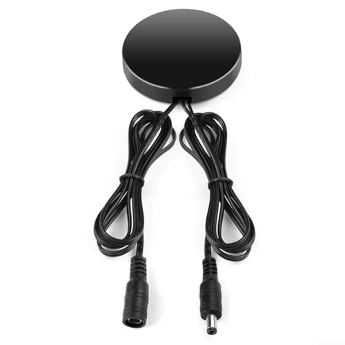 YUANGANG 12V-24V Partition Touch Sensor Switch Cabinet Hand Sweep Dimmer Switch Light Switch LED Dimmer Partition Touch Sensor for Smart Home LED Light Strip (DC Head Black) von YUANGANG