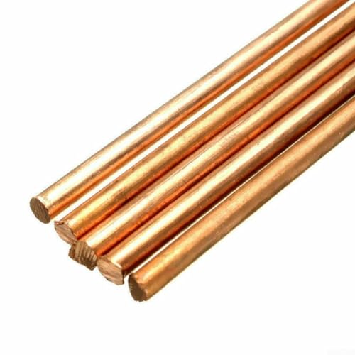 YUANGANG 5 Stück 99,9 % reines Kupfer Cu-Metallstangen Zylinder massives Kupfer Rundstange Drehstange Lager 4 mm x 100 mm, X85D4SO541KBHS16578B7GROHX8O von YUANGANG