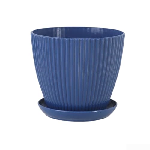 YUANGANG Blumentöpfe aus Kunststoff, moderne Blumentöpfe für drinnen und draußen, Dunkelblau, 5 Stück YUANGANG Blumentöpfe aus Kunststoff, moderne Blumentöpfe für drinnen und draußen, Dunkelblau, 5 Stück von YUANGANG