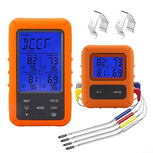 YUANGANG Fleischgrill Thermometer Für Ofen Temperatur Grillthermometer WiFi Batteriebetrieben Dual Alarm von YUANGANG