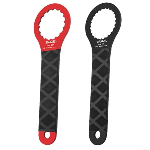 YUANGANG Robustes Aluminium-Fahrradwerkzeug mit Hohlkörper-Scheibenschlüssel für Zentralwellen (04 (01 (BB49-16), Rot von YUANGANG