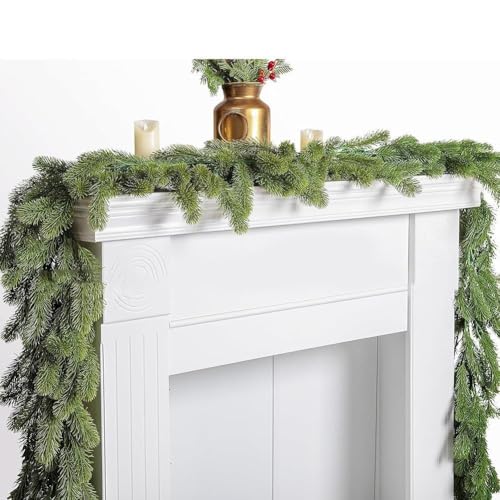 YUANGANG Weihnachten Kiefer Girlande Künstliche Grün Zypresse Dekoration für Außen Innen Tisch Kamin Wand Zuhause von YUANGANG