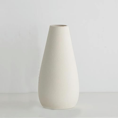 Weiß Keramik Vase Wohnzimmer Dekoration Hause Blumen Vasen Desktop Figurine von YUANGUIHUI